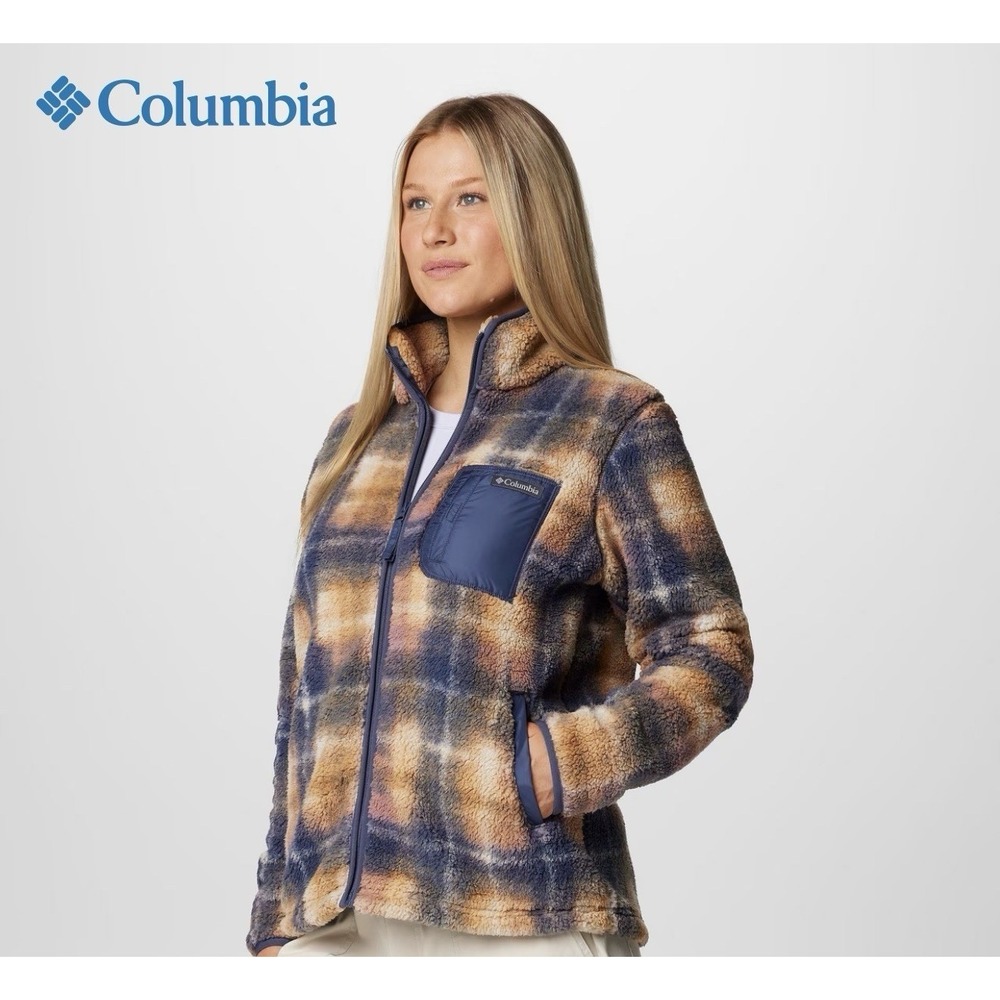 NWT Womens Columbia  West Bend Print FullZip  Fleece  Pullover  Size‎ L